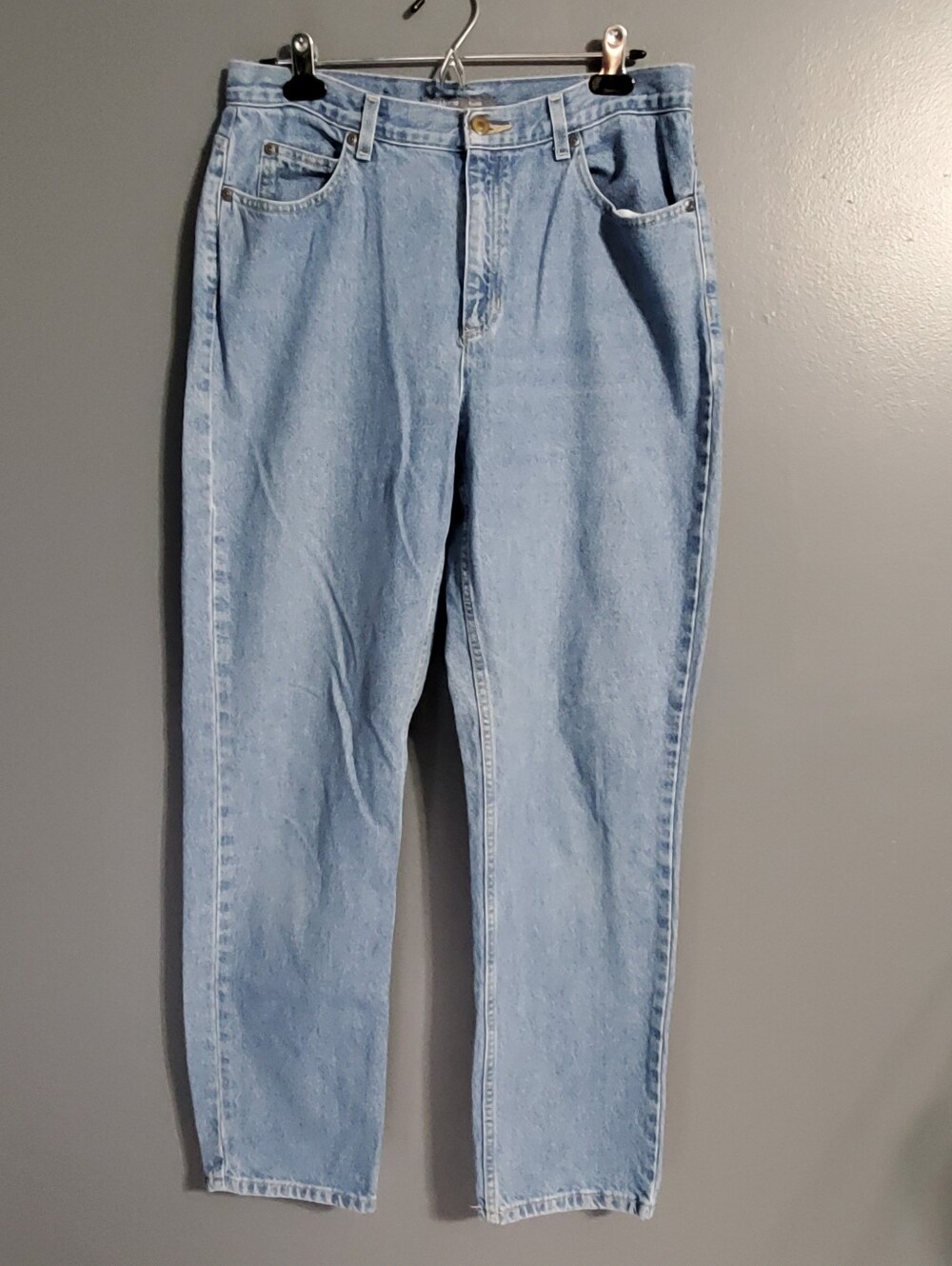 Vintage Liz Claiborne Classic Light Blue Cotton Denim Mom Jeans Women's Size 12